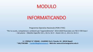 Prodotto Finale Modulo Informaticando