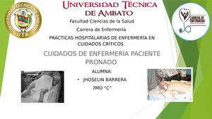 Cuidados De Enfermería Paciente Pronado
