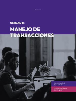 MANEJO DE TRANSACCIONES