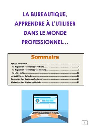 Module 3 La Bureautique Dans Le Monde Professionnel