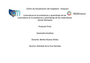 Geometría Analítica Proyecto Final