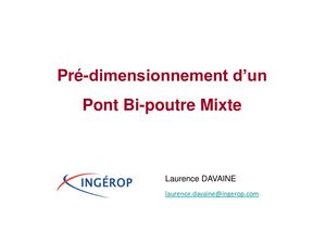 CASME 01 Predimensionnement Bi Poutres Mixtes