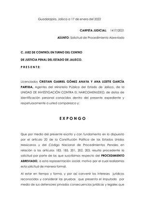 Procedimiento Abreviado Ministerio Publico