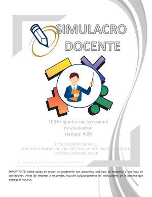 100 Preguntas Simulacro Concurso Docente