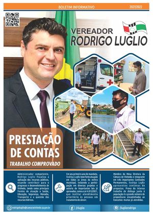 Vereador Rodrigo Luglio- Prestação de Contas 2021