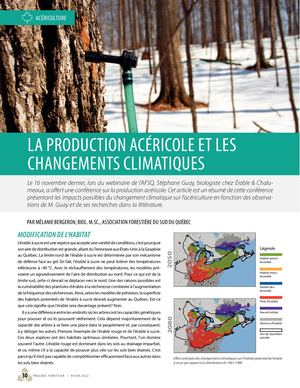 La production acéricole et les changements climatiques