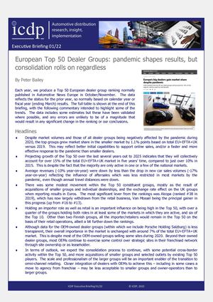 ICDP EB0122 European Dealer Groups