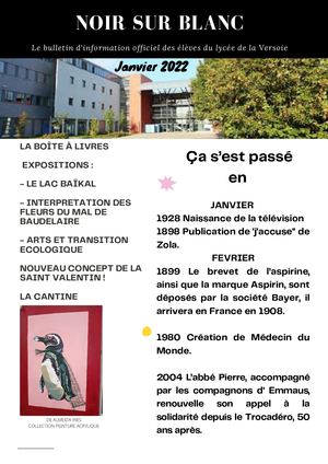 Noir Sur Blanc Janvier 2022