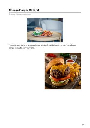 Cheese Burger Ballarat