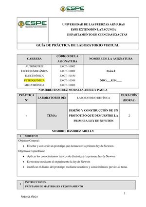 Diseño 1ra Ley Newton