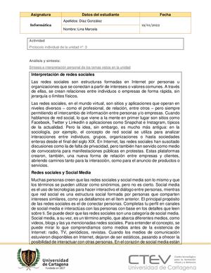 Protocolo Informatica Unidad 3