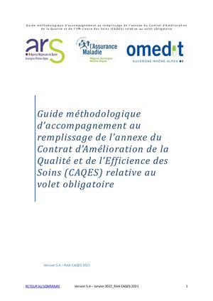 Guide Méthodologique Caqes Ara 2022