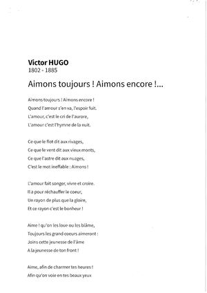 Aimons toujours ! Aimons encore !