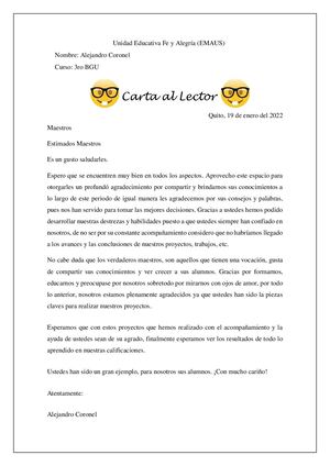 CARTA AL LECTOR ( AC )