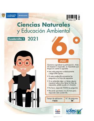 Cuadernillo Ciencias Naturales Y Educación Ambiental 6º