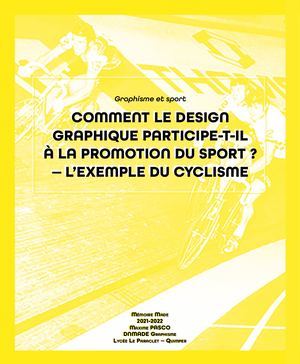 Pasco Maxime — Mémoire — Graphisme & sport / Cyclisme