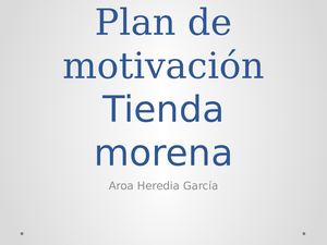 Plan De Motivación