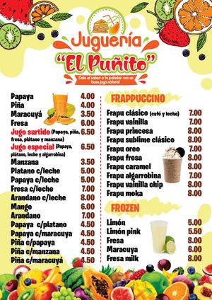 Carta Jugueria El Puñito