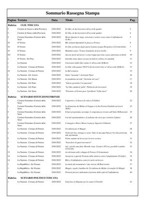 Firenze rassegna stampa 23.01.2022