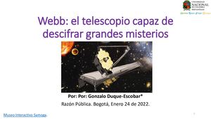 Webb: el telescopio capaz de descifrar grandes misterios
