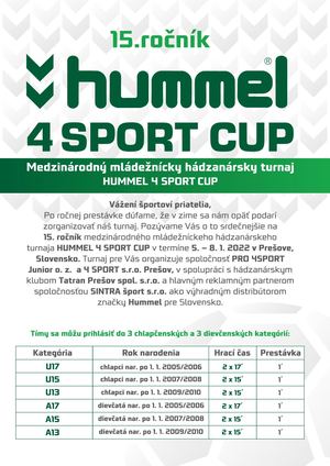Hummel 4sport Cup Bulletin Sk