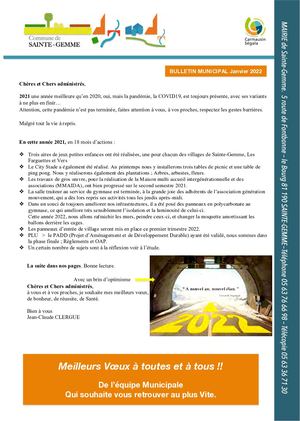 Bulletin Sainte Gemme 2022