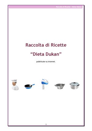 Raccolta Ricette Dieta Dukan