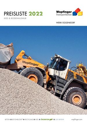 Preise Kies U Bodenaushub Eggendorf 2022