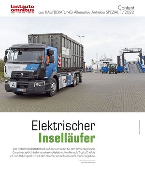 Elektrischer Inselläufer D Wide Z.E. Demoeinsatz / lastauto omnibus 1/2022