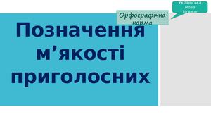 3 Позначення м’якості приголосних