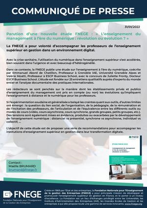 Communiqué De Presse Étude