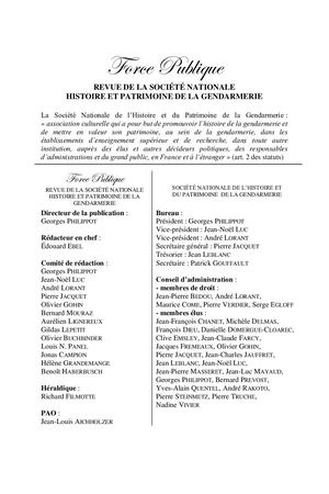 Force publique 01 : La gendarmerie, les gendarmes et la guerre