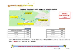 Skibus : Divonne les Bains - Gex - La Faucille - La Vattay 2021/2022