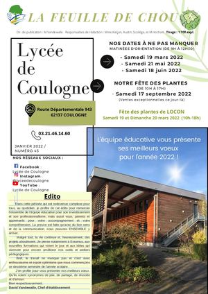 Feuille de Chou n°45 - Janvier 2022