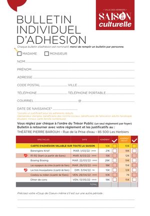 Bon Adhesion saison culturelle Printemps 2022