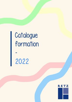 Catalogue Formation 2022