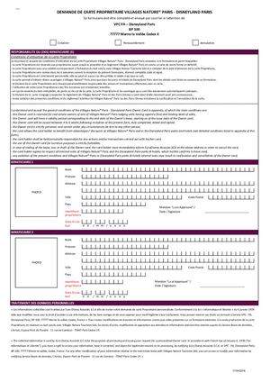 Carte Propriétaire Villages NATURE PARIS