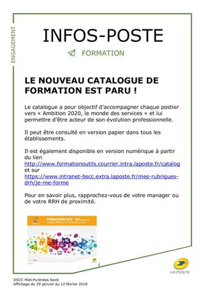 "INFOS POSTE" - Affichage interne