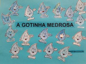 História da Gotinha Medrosa ilustrada pelas crianças do JI do Freixo