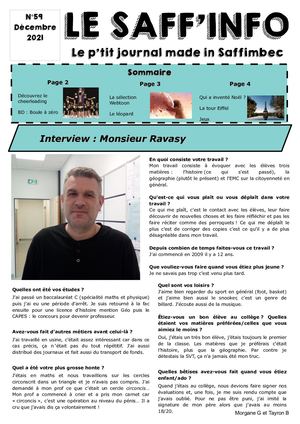 Le Saff Info N°60 Janvier 2022