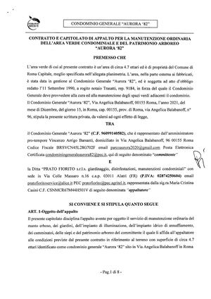 Contratto Manutenzione Verde Prato Fiorito 2022