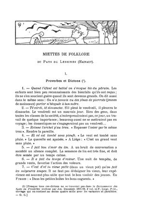 Miettes De Folklore Du Pays De Lessines