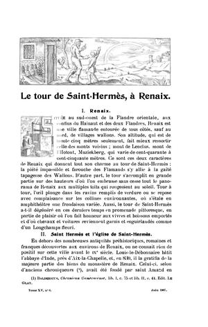 Le Tour Saint Hermès À Renaix