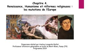 Hist 2 2 Renaissance, Humanisme Et Réformes Religieuses