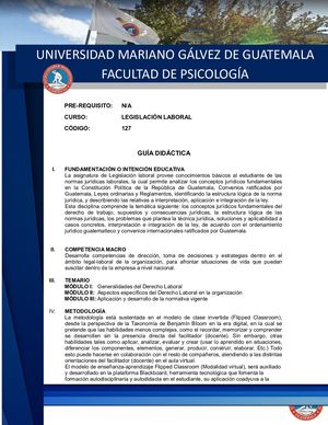 Guía Legislación Laboral
