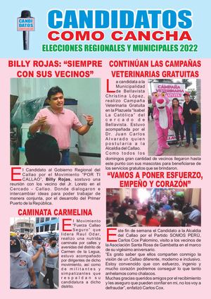 REVISTA CANDIDATOS COMO CANCHA EDICIÓN Nº 1