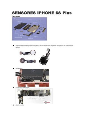 Sensores Iphone 6s Plus