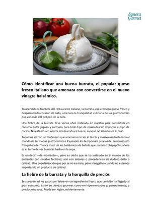 Cómo Identificar Una Buena Burrata