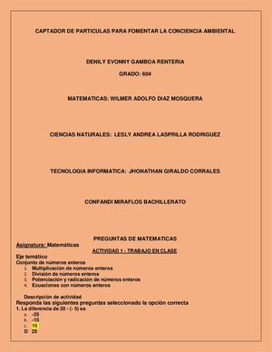 Captador De Particulas Para Fomentar La Conciencia Ambiental Pdf