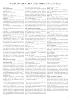 Conditions générales de vente Clientèle individuelle